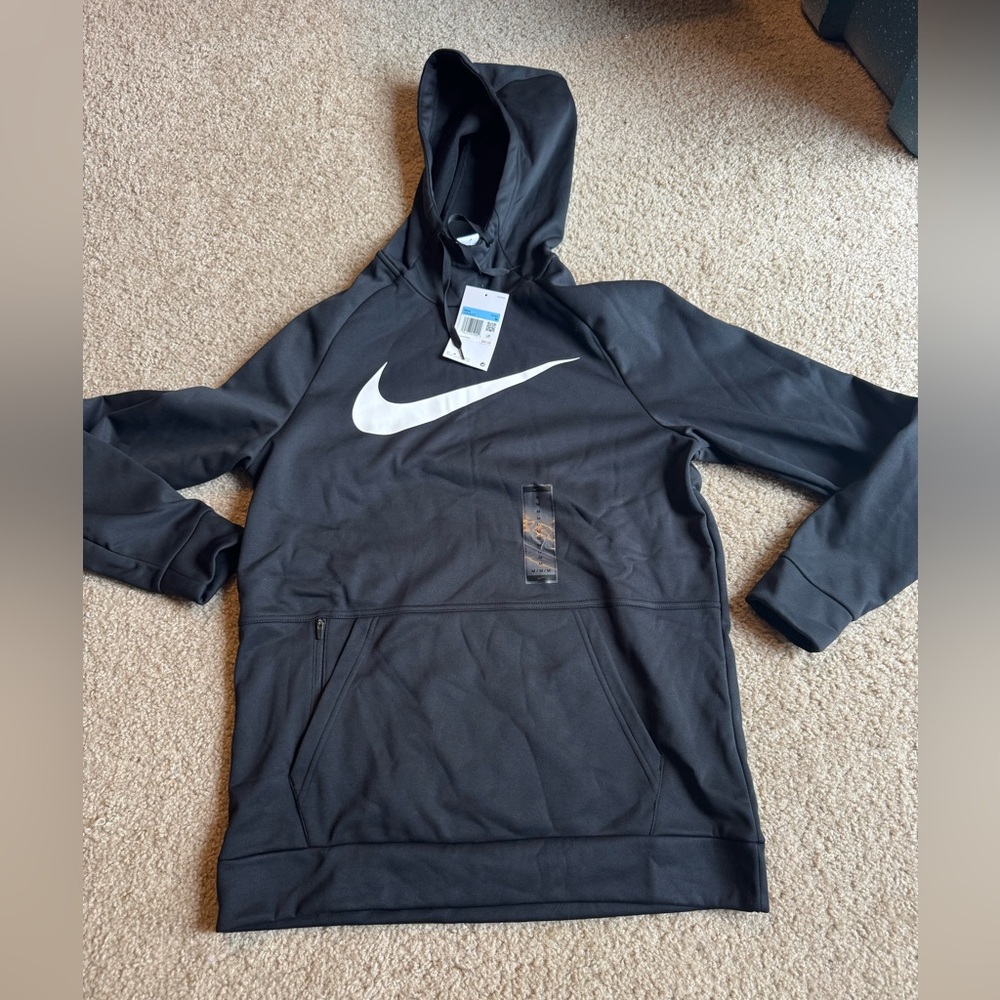 NWT Men's NIke Training Therma-Fit Pullover Hoodie CU6238-010 BLACK Sizes